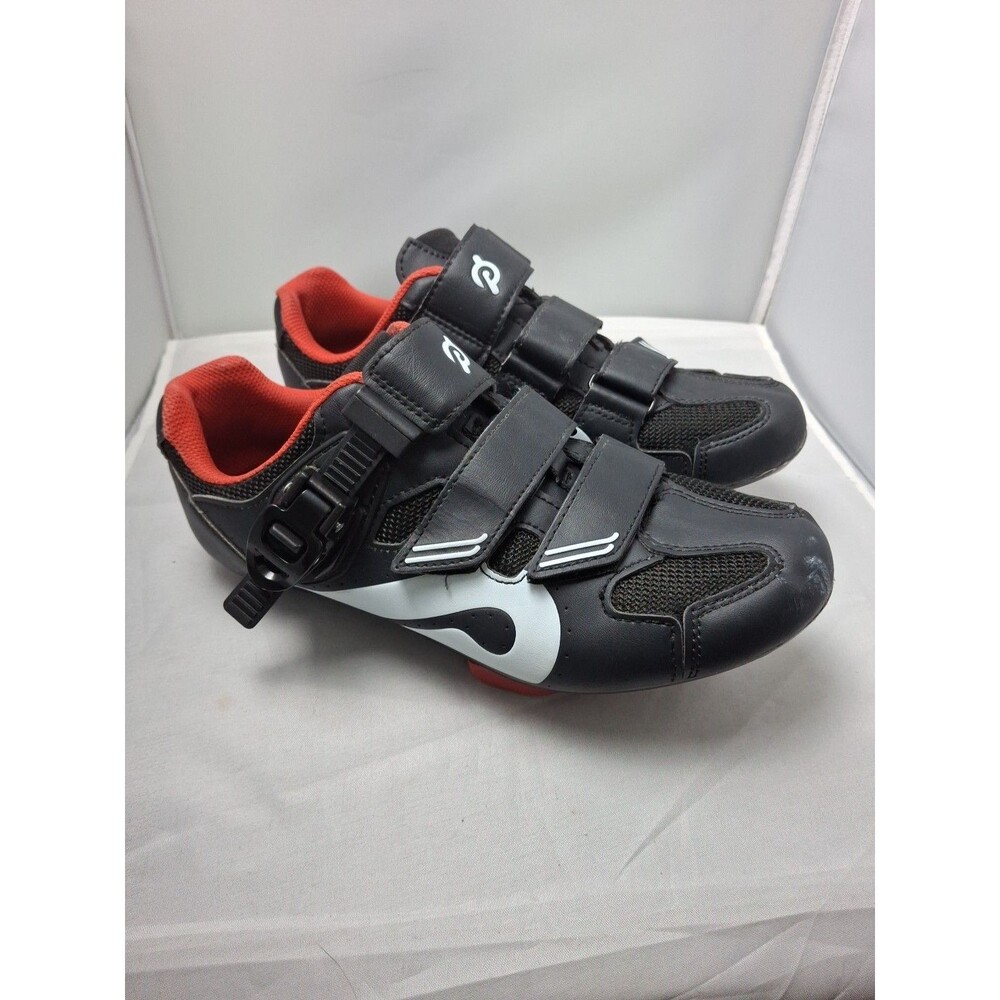 PELOTON Cycling Shoes Size 8 Women's Men's 6 Black Red Clip-In Bike Shoes